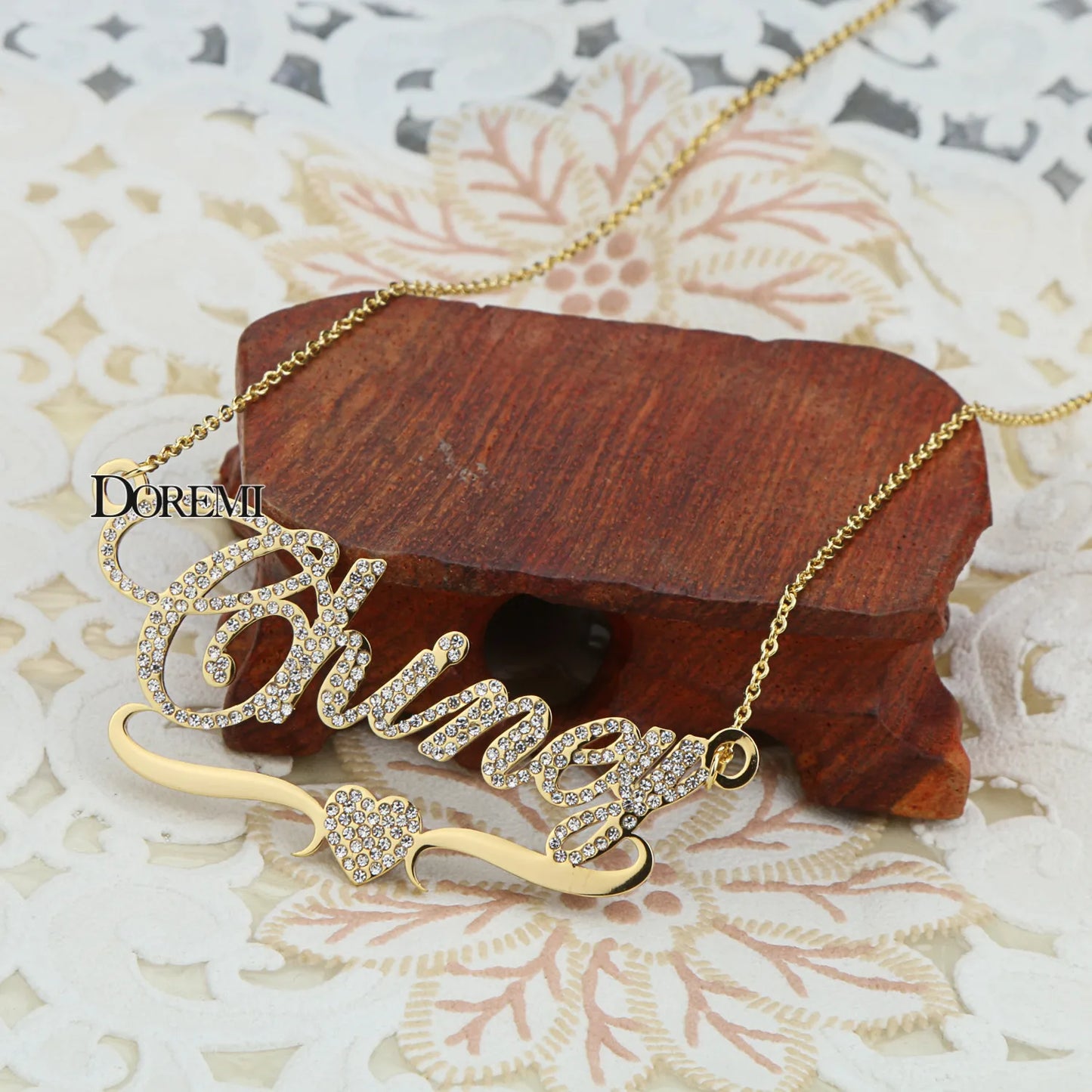 DOREMI 316L Stainlesss Custom Name Necklaces Pendant Letters Necklace for Women Custom Chain Jewelry  Children Personalized Gold